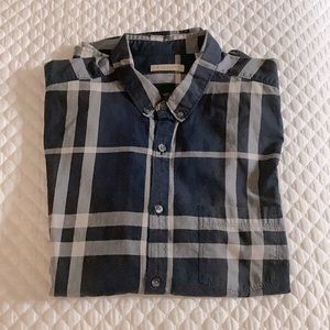 Burberry Check Stretch Cotton Poplin Shirt
